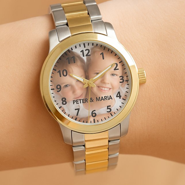 Reloj De Pulsera Niños personalizados nombres de fotos años mamá (Subido por el creador)