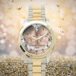 Reloj De Pulsera Niños personalizados nombres de fotos años mamá<br><div class="desc">Agrega tu propia foto favorita de tu familia,  hijos,  esposo,  hijos,  amigos o mascotas. Números negros con minutos. Personalice y agregue sus nombres y año,  letras negras. Perfecto para tu madre,  abuela en el día de la madre,  o como regalo de cumpleaños o Navidades.</div>