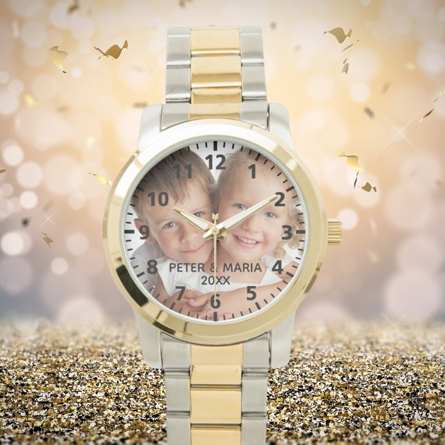 Reloj De Pulsera Niños personalizados nombres de fotos años mamá (Subido por el creador)