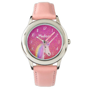Reloj De Pulsera Niños personalizados por Purpurina de unicornio r