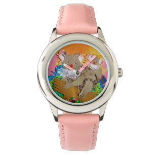 Reloj De Pulsera Niños rosados Koala Oso Watch