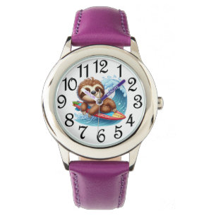 Reloj De Pulsera Niños Sloth Surfer