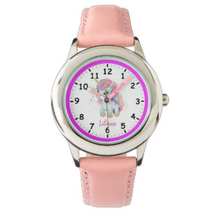 Reloj De Pulsera Niños unicornios de múltiples colores