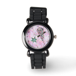 Reloj De Pulsera *~* Niños Watercolor Sea Beach Star Pescado Jelly 