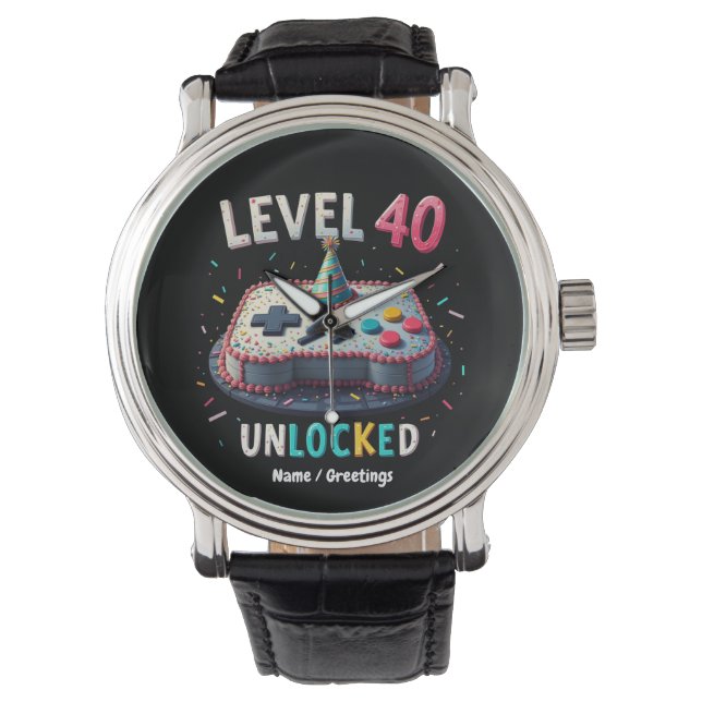 Reloj De Pulsera Nivel 40 Desbloqueado Estilo de juego Cumpleaños 4 (Anverso)
