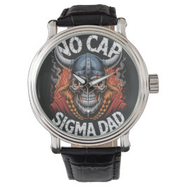 Reloj De Pulsera No Cap Sigma Dad Viking Skull Tee for Fathers