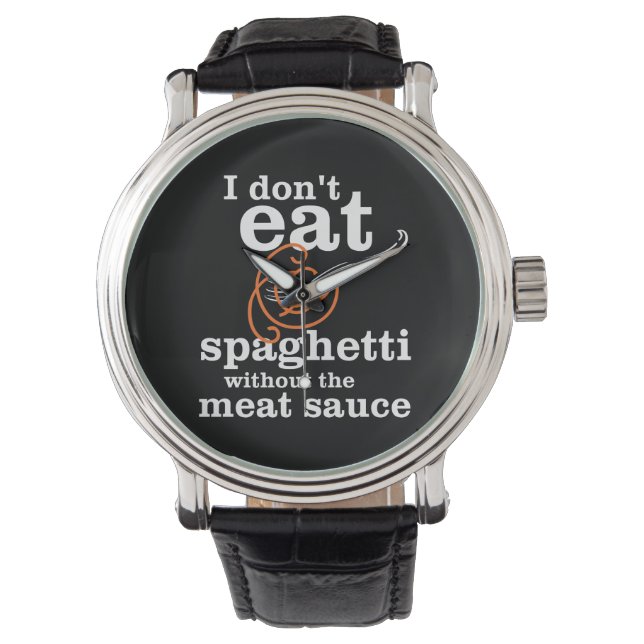 Reloj De Pulsera No como Spaghetti sin la salsa de carne (Anverso)