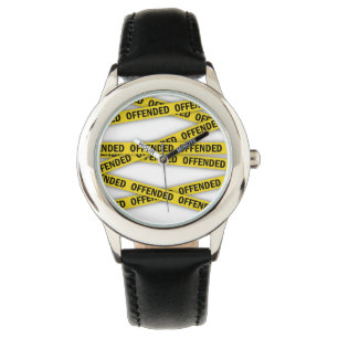 Reloj De Pulsera No cruzar cinta de policía me ofende