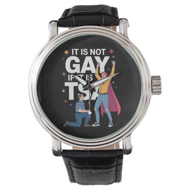 Reloj De Pulsera No Es Gay Si Es Una Aerolínea De Seguridad Gracios (Anverso)