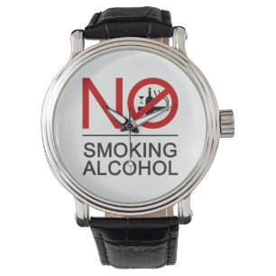 Reloj De Pulsera NO fumar alcohol ⚠ Rótulo tailandés ⚠