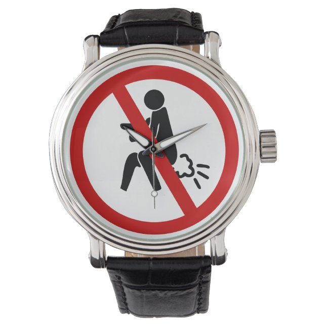 Reloj De Pulsera NO ⚠ Rótulo de inodoros tailandeses divertidos ⚠ (Anverso)