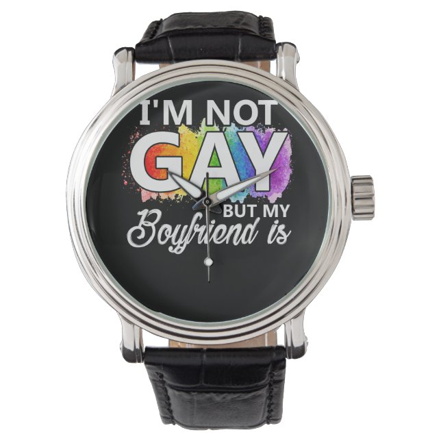 Reloj De Pulsera No soy gay pero mi novio es (Anverso)