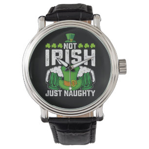 Reloj De Pulsera No soy irlandés, solo travieso divertido día de Sa