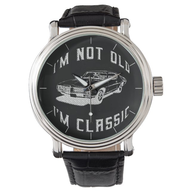 Reloj De Pulsera No soy viejo soy negro clásico (Anverso)