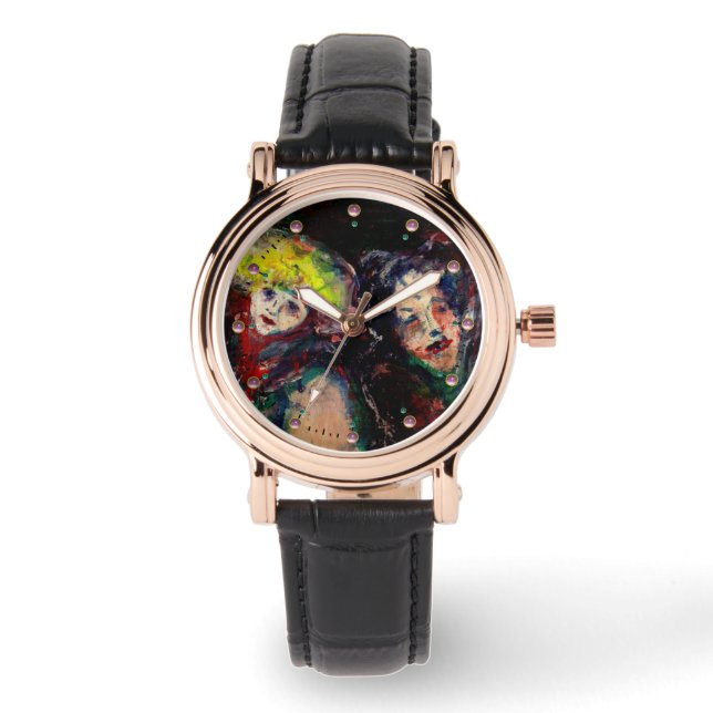 Reloj De Pulsera NOCHE DE CARNAVAL EN Máscara de Mascarada venecian (Anverso)