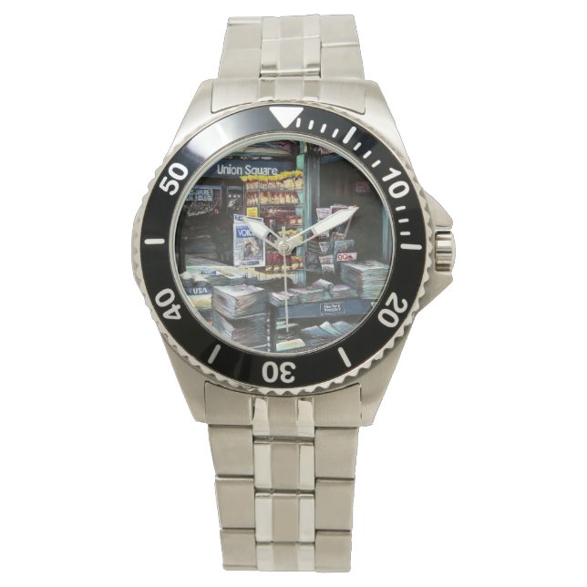 Reloj De Pulsera Noche de crisocolia, Union Square, NYC (Anverso)