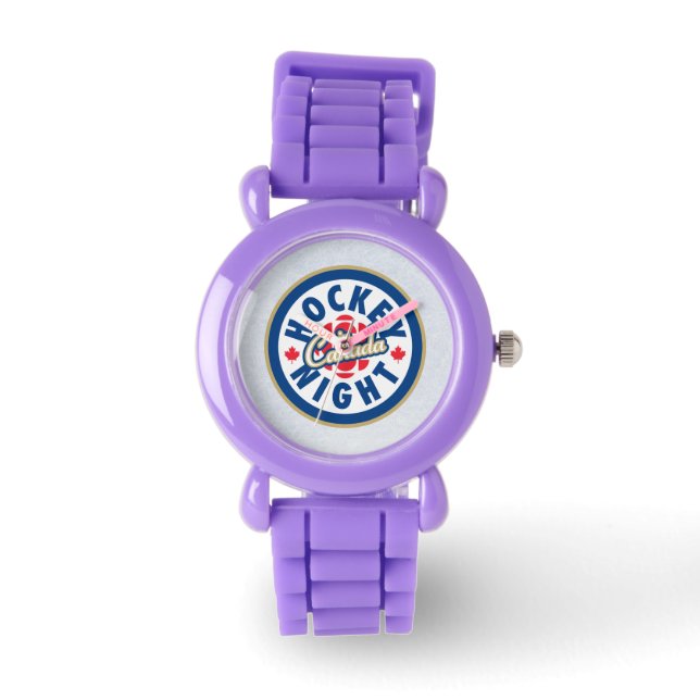 Reloj De Pulsera Noche de hockey en los niños de Canadá (Anverso)