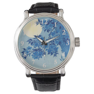 Reloj De Pulsera Noche de la luna Árbol azul luna