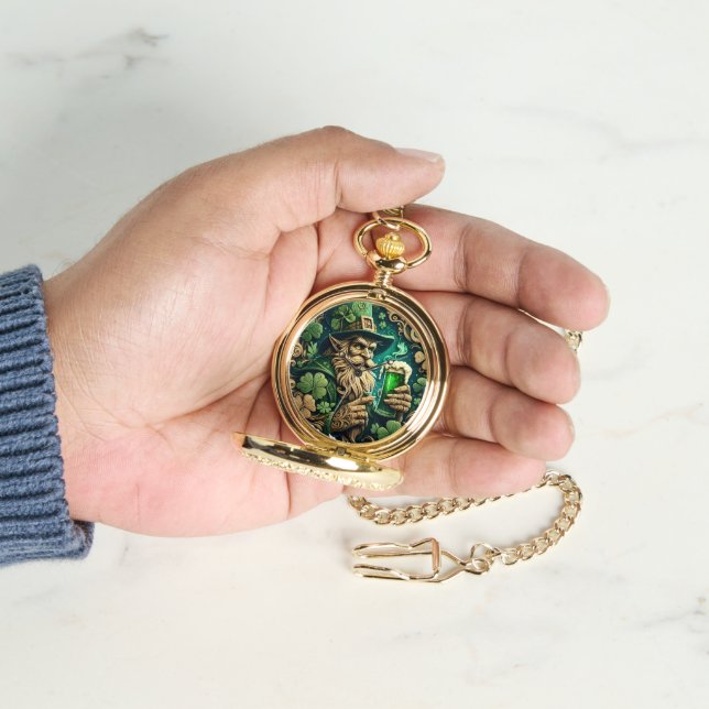 Reloj De Pulsera Noche encantada de la tostada de Ale A Leprechauns (Mano)