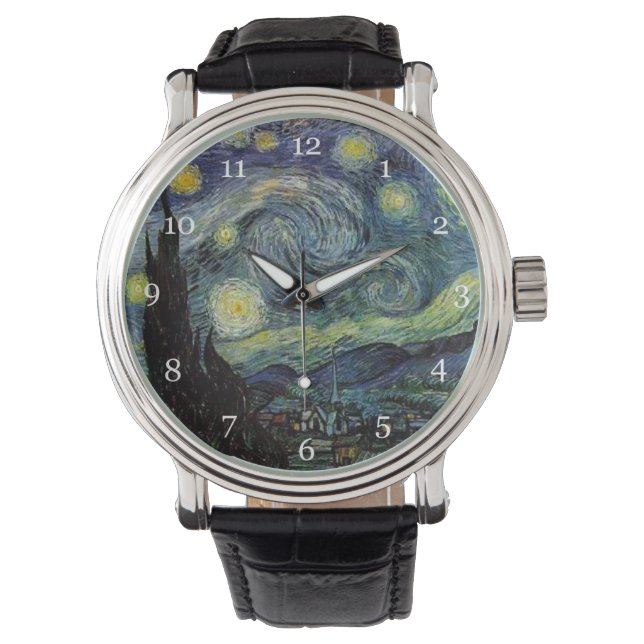Reloj De Pulsera Noche estrellada de Van Gogh. (Anverso)