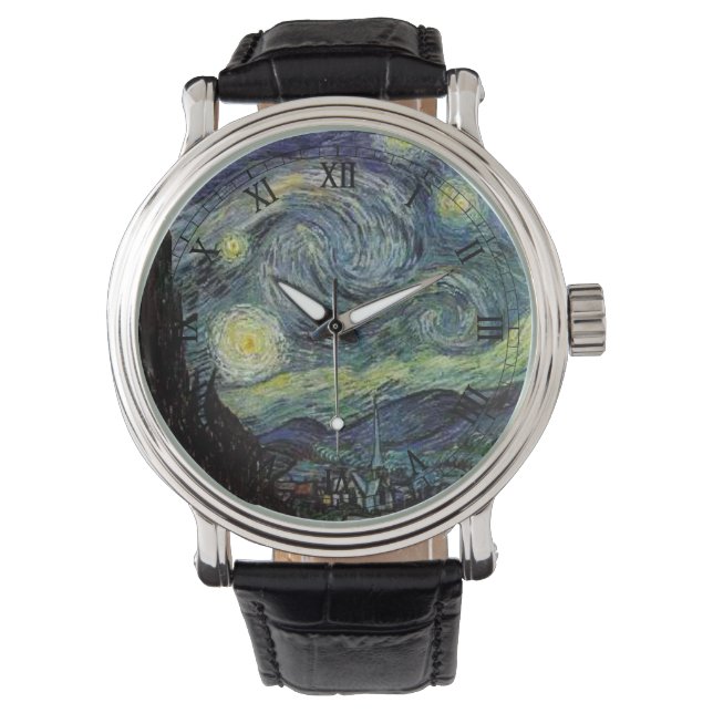 Reloj De Pulsera Noche estrellada de Vincent van Gogh. (Anverso)