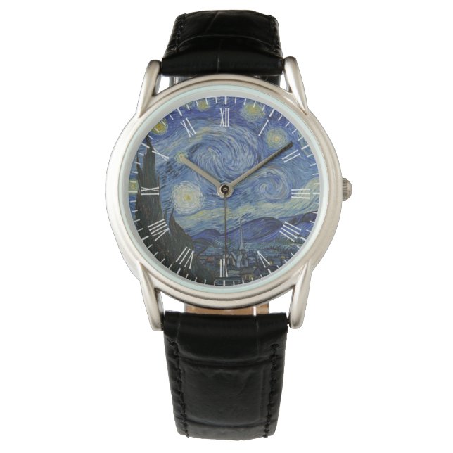 Reloj De Pulsera "Noche estrellada" por Van Gogh (Anverso)
