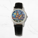 Reloj De Pulsera Noche pintada de mariposa Starry Sky Elegantes muj<br><div class="desc">La Mariposa Mariposa Pintada Starry Night Sky Elegant Womans Watches presenta una mariposa pintada de moda con la luna y las estrellas en el fondo. Creado por Evco Studio www.zazzle.com/store/evcostudio</div>