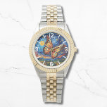 Reloj De Pulsera Noche pintada de mariposa Starry Sky Elegantes muj<br><div class="desc">La Mariposa Mariposa Pintada Starry Night Sky Elegant Womans Watches presenta una mariposa pintada de moda con la luna y las estrellas en el fondo. Creado por Evco Studio www.zazzle.com/store/evcostudio</div>