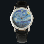 Reloj De Pulsera Noche Van Gogh Starry. Arte vintage impresionista<br><div class="desc">El reloj Van Gogh "La Noche estrellada".</div>