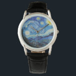 Reloj De Pulsera Noche Van Gogh Starry. Arte vintage impresionista<br><div class="desc">El reloj Van Gogh "La Noche estrellada".</div>
