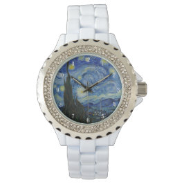 Reloj De Pulsera Noche Van Gogh Starry Pintando Elegantes Mujeres