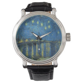 Reloj De Pulsera Noche Van Gogh Starry sobre el Ródano
