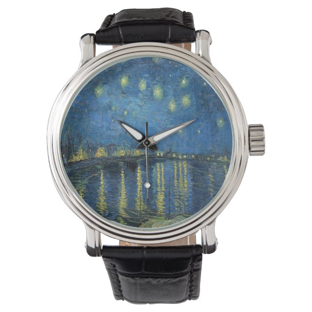 Reloj De Pulsera Noche Van Gogh Starry sobre el Ródano (Anverso)