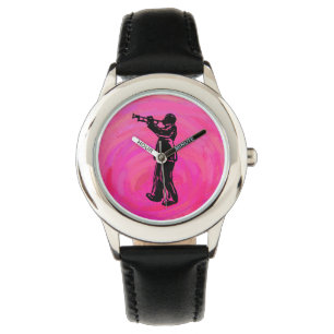Reloj De Pulsera Noches de boogie de Nueva York Trumpet Rosado cali