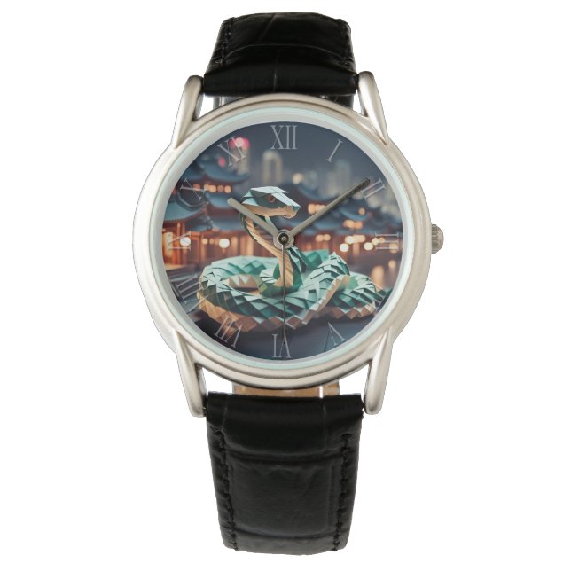 Reloj De Pulsera Nochevieja china originami zodiac cumpleaños WC1 (Anverso)
