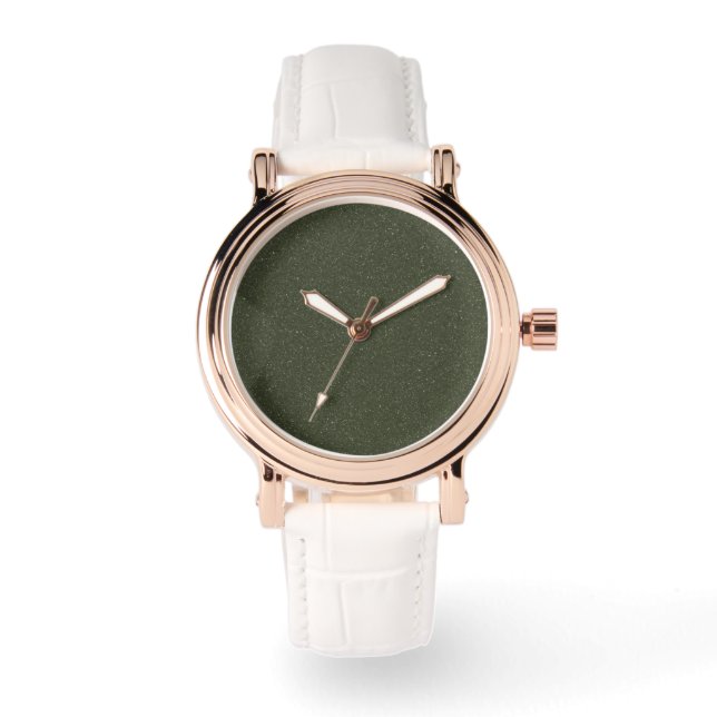 Reloj De Pulsera Noise Moss Green Personalizado Rosa-Gold eWatch (Anverso)