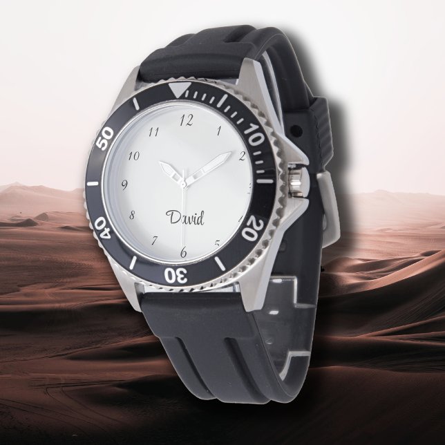 Reloj De Pulsera Nombrar Chica Muchachas Hombres | Alabaster Elegan (Subido por el creador)