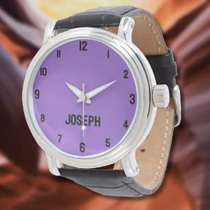 Reloj De Pulsera Nombrar Chica Muchachas Hombres   Amethyst Modern