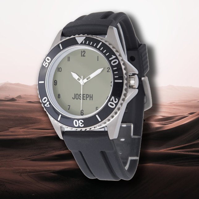 Reloj De Pulsera Nombrar Chica Muchachas Hombres | Gris cálido mode (Subido por el creador)