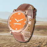 Reloj De Pulsera Nombrar Chica Muchachas Hombres | Sunset Naranja S<br><div class="desc">Nombre personal Chica Muchacho Hombres | Neon Sunset Naranja Reloj amarillo elegante moderno | Clásica | Elegante | Trendy | Elegante | Regalo. Puede elegir agregar su nombre, el nombre de un ser querido o un mensaje especial. Ya sea un regalo sincero para alguien querido o un regalo personal, la...</div>