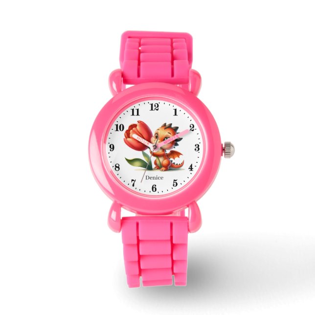 Reloj De Pulsera Nombre de adición de Dragón de corte (Anverso)