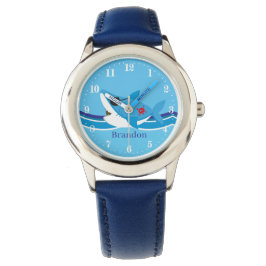 Reloj De Pulsera nombre de adición de tiburón de playa fresco