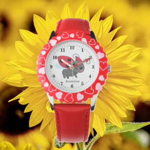 Reloj De Pulsera nombre de agregación de amante de ladybug lindo