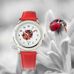 Reloj De Pulsera nombre de agregación de amante de ladybug lindo
