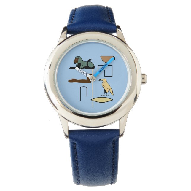 Reloj De Pulsera Nombre de Carlos en los símbolos jeroglíficos del  (Anverso)