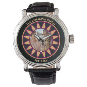 Reloj De Pulsera Nombre de foto de mascota familiar año personaliza