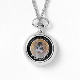 Reloj De Pulsera Nombre de gato amante de mascotas lindas Huellas d