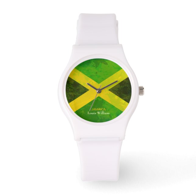 Reloj De Pulsera nombre de jamaica rasta (Anverso)