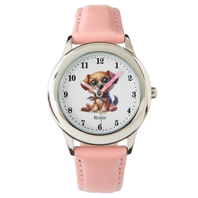 Reloj De Pulsera Nombre de la adición de Perro de corte (Anverso)