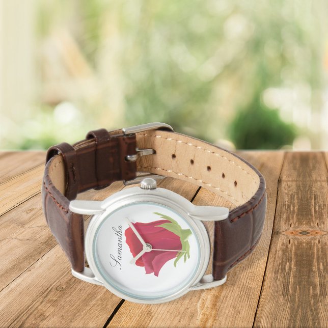 Reloj De Pulsera Nombre de la dama de honor rosa roja (Subido por el creador)